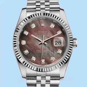 Rolex Datejust 116234BKMDJ Masculino Automático Tom prata Madrepérola Dial