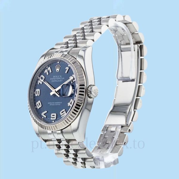 Rolex Datejust 116234BLCAJ Masculino Tom prata 36mm Pulseira - Image 3