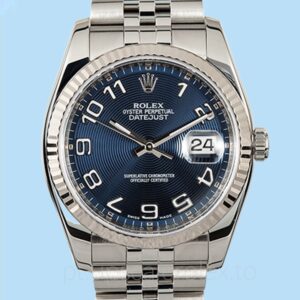 Rolex Datejust 116234BLCAJ Masculino Tom prata 36mm Pulseira