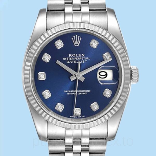 Rolex Datejust 116234BLDJ Masculino 36mm Mostrador azul Automático
