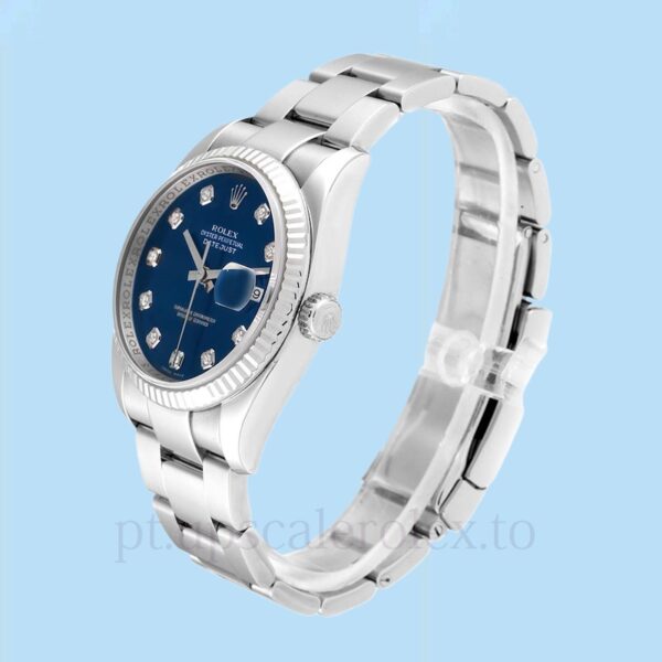 Rolex Datejust 116234BLDO Masculino Mostrador azul Tom prata Oysterlock - Image 3