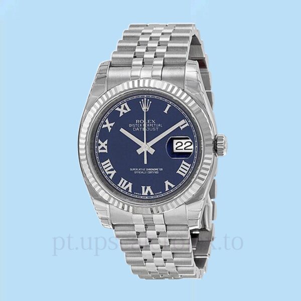 Rolex Datejust 116234BLRJ Masculino 36mm Automático Tom prata - Image 2
