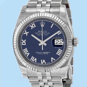Rolex Datejust 116234BLRJ Masculino 36mm Automático Tom prata