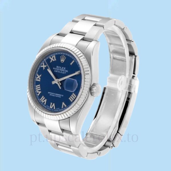 Rolex Datejust 116234BLRO Masculino Automático Tom prata 36mm - Image 3