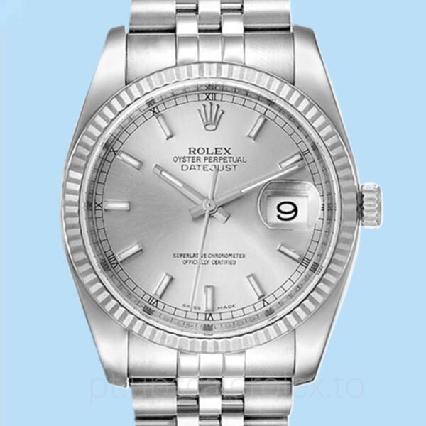 Rolex Datejust 116234SSJ Masculino Tom prata 36mm Automático