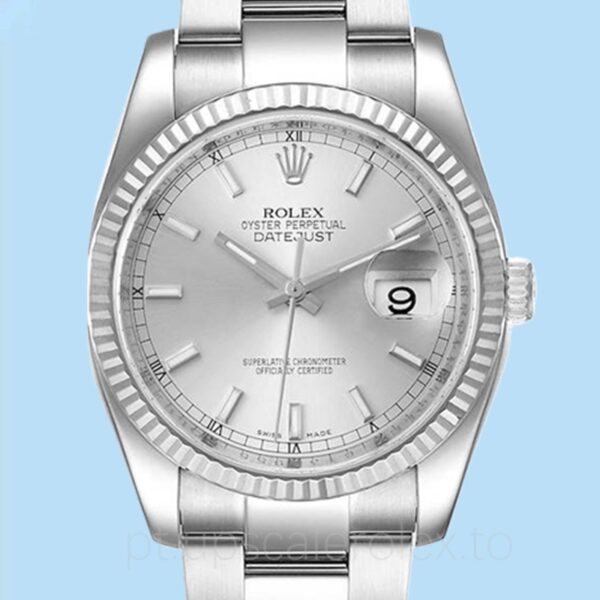 Rolex Datejust Masculino 116234SSO 36mm Mostrador prateado