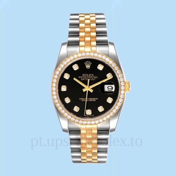 Rolex Datejust 116243BKDJ Masculino Mostrador preto Pulseira - Image 2