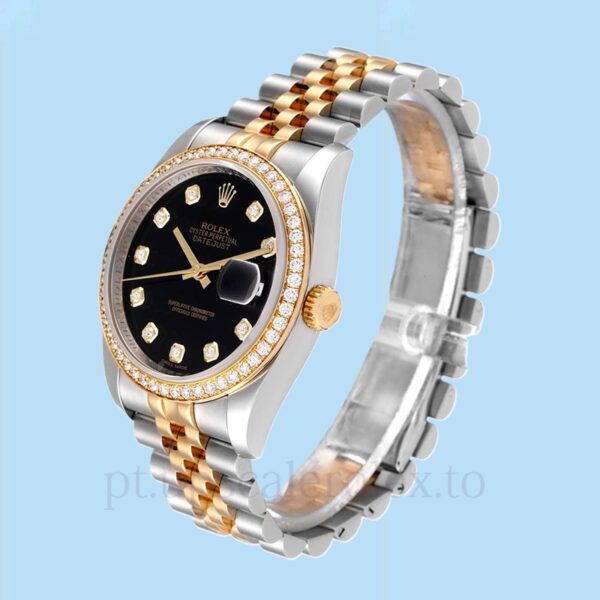 Rolex Datejust 116243BKDJ Masculino Mostrador preto Pulseira - Image 3
