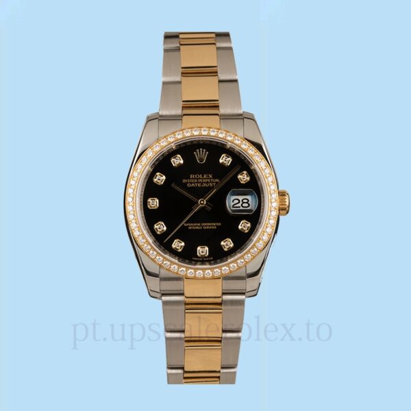 Rolex Datejust Masculino 116243BKDO Tom prata Automático Oysterlock - Image 2