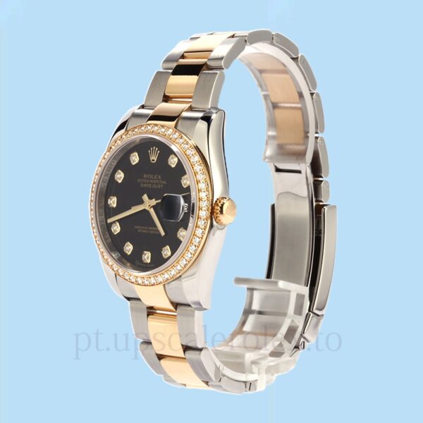 Rolex Datejust Masculino 116243BKDO Tom prata Automático Oysterlock - Image 3
