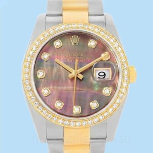 Rolex Datejust 116243BKMDO Masculino Automático 36mm Madrepérola