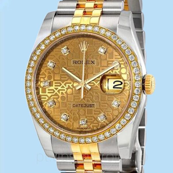 Rolex Datejust 116243CJDJ Masculino Pulseira Automático Tom prata