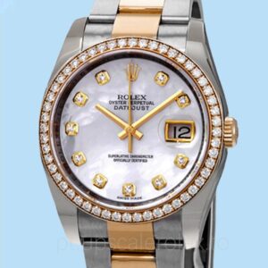 Rolex Datejust 116243MDO Masculino Tom prata 36mm