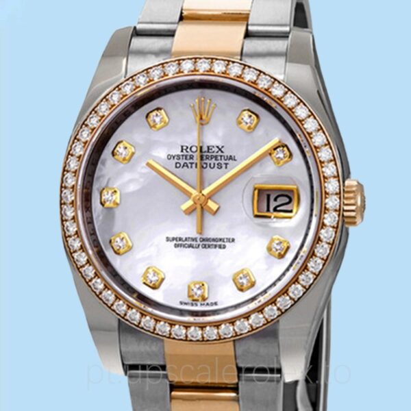 Rolex Datejust 116243MDO Masculino Tom prata 36mm