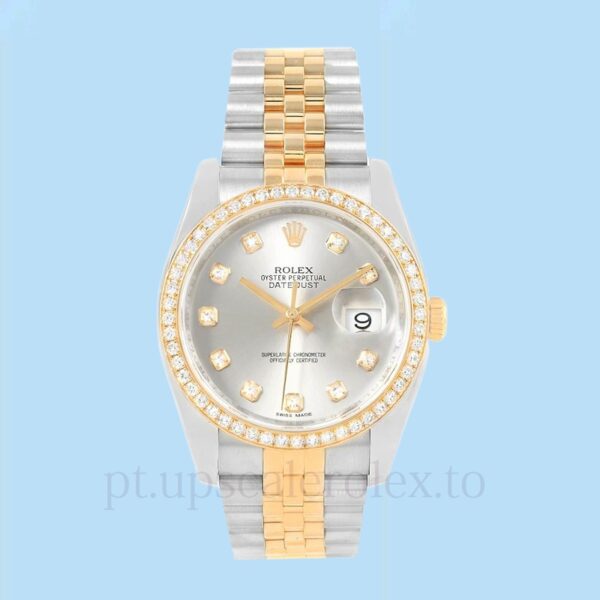 Rolex Datejust 116243SDJ Masculino Tom prata Mostrador prateado Automático - Image 2