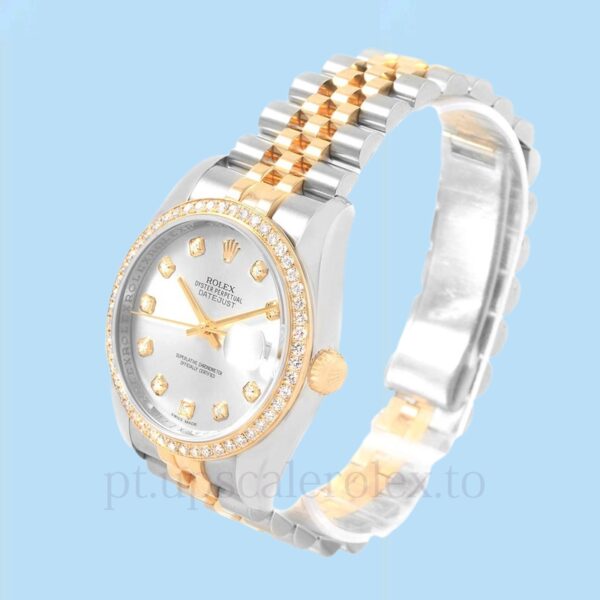 Rolex Datejust 116243SDJ Masculino Tom prata Mostrador prateado Automático - Image 3