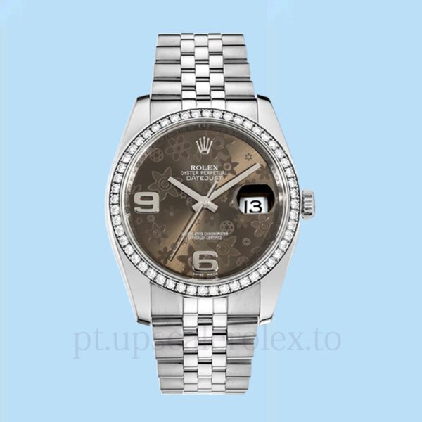 Rolex Datejust Masculino 116244BFAJ Pulseira Mostrador floral bronze - Image 2