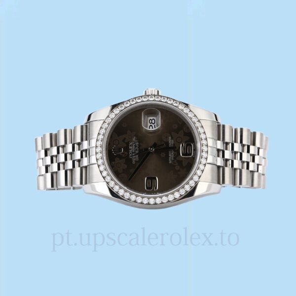 Rolex Datejust Masculino 116244BFAJ Pulseira Mostrador floral bronze - Image 3