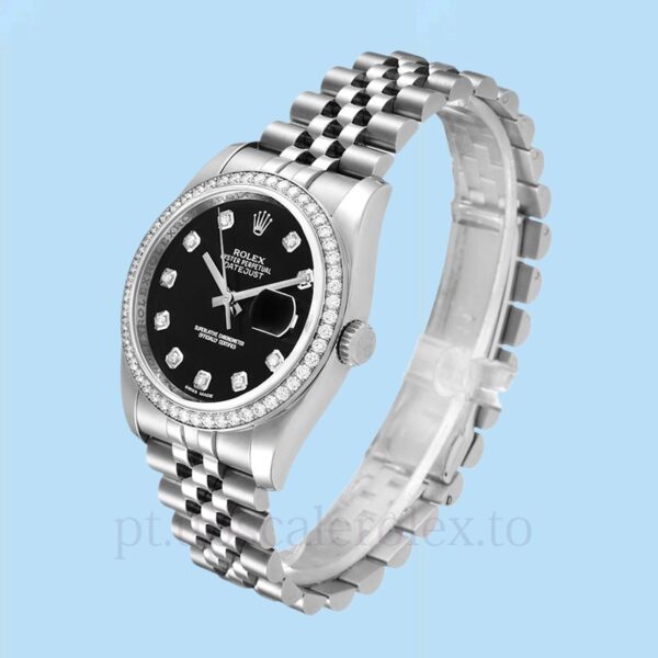 Rolex Datejust 116244BKDJ Masculino Automático 36mm Pulseira - Image 3