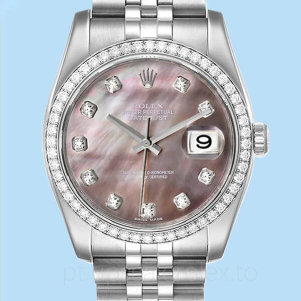 Rolex Datejust 116244BKMDJ Masculino Madrepérola 36mm Automático