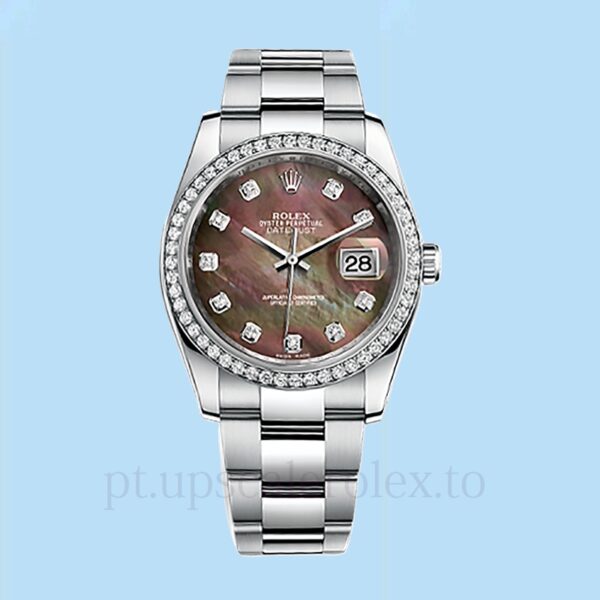Rolex Datejust 116244BKMDO Masculino 36mm Oysterlock - Image 2