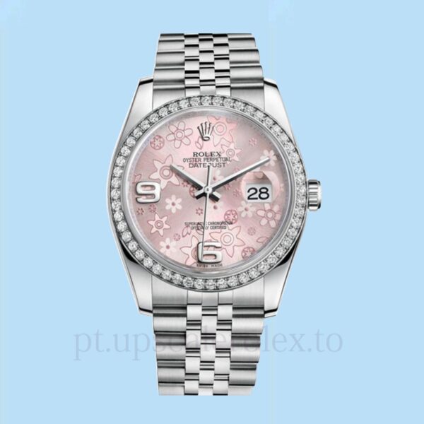 Rolex Datejust Masculino 116244PFAJ 36mm Mostrador floral rosa - Image 2
