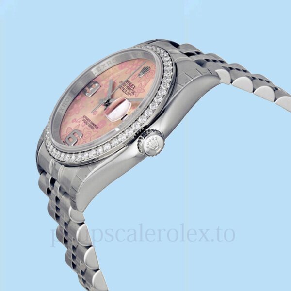 Rolex Datejust Masculino 116244PFAJ 36mm Mostrador floral rosa - Image 3