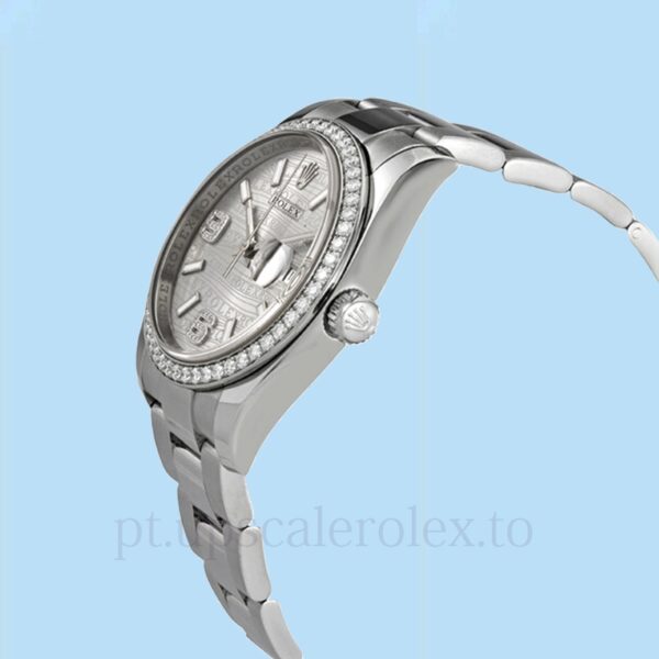 Rolex Datejust 116244SWDAO Masculino Mostrador de onda prateada 36mm Automático - Image 3