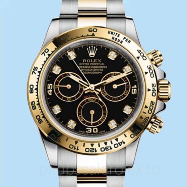 Rolex Daytona Masculino 116503BKDO Tom prata Automático