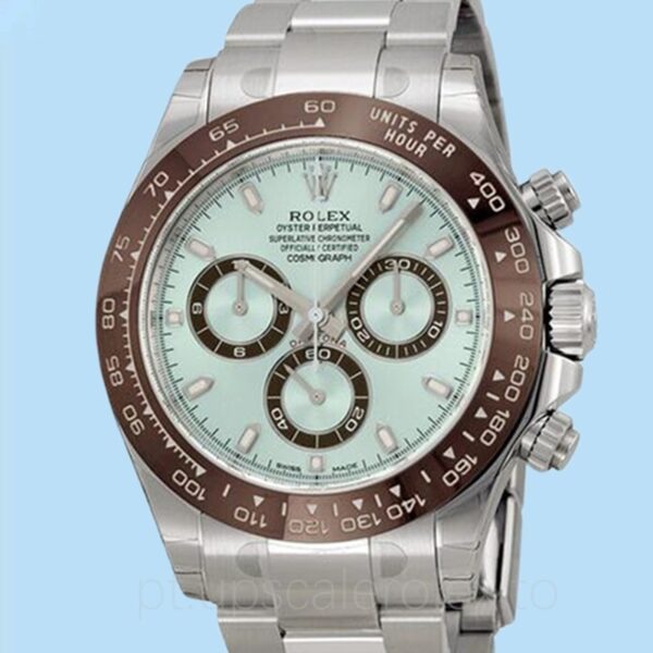 Rolex Daytona Masculino 116506IBLSO Mostrador azul gelo Pulseira Automático