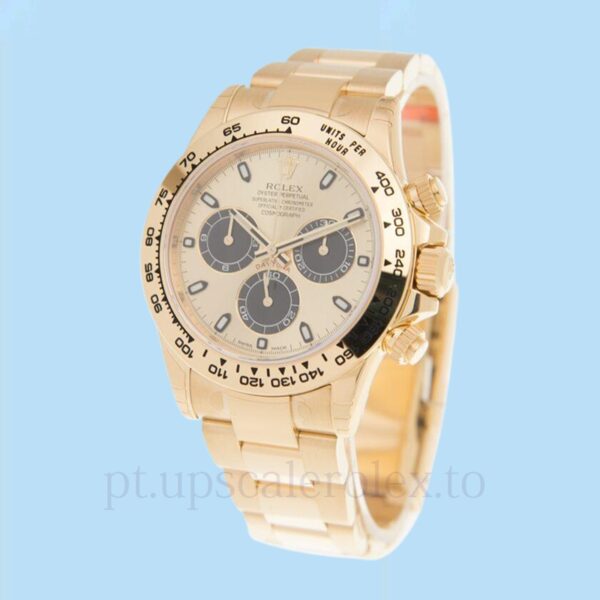 Rolex Daytona 116508BKCSO Masculino Tom ouro amarelo Mostrador preto e champanhe - Image 3