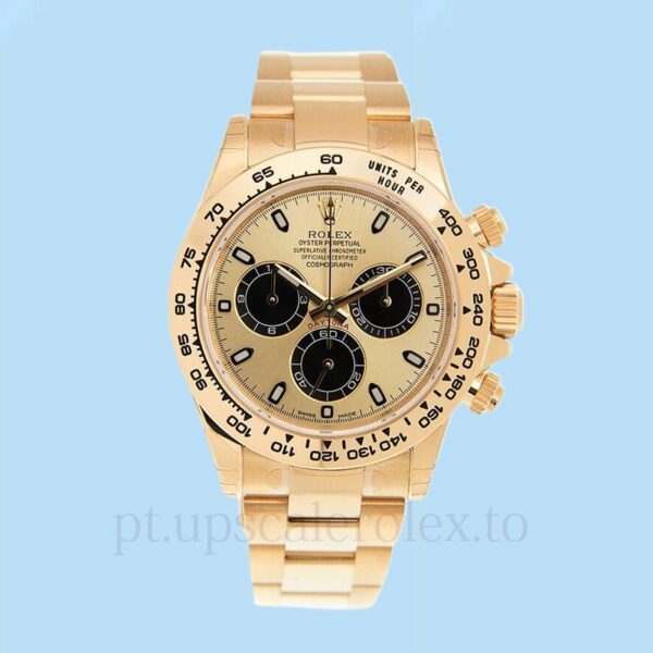 Rolex Daytona 116508BKCSO Masculino Tom ouro amarelo Mostrador preto e champanhe - Image 2