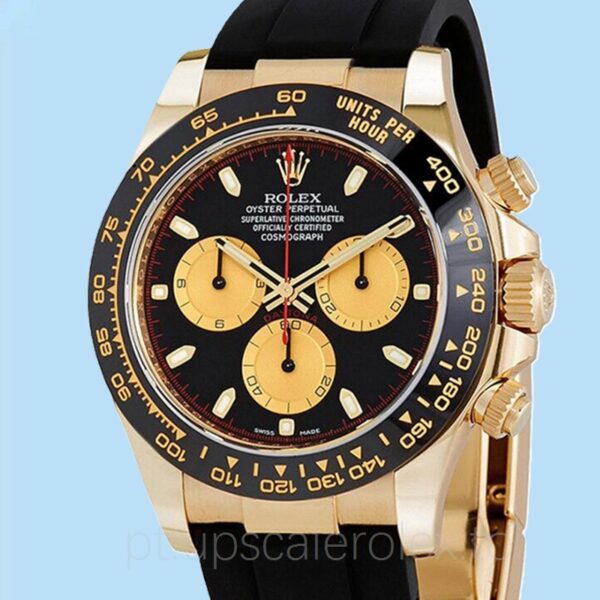 Rolex Daytona 116518BKCSR Masculino 40mm Tom de ouro Mostrador preto