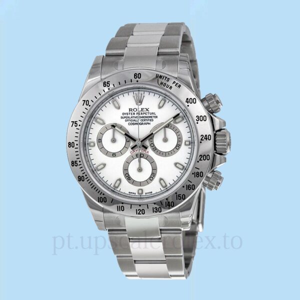 Rolex Daytona 116520-WSO Masculino Pulseira Tom prata - Image 2