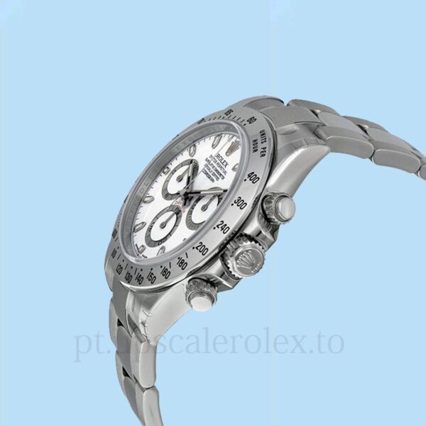 Rolex Daytona 116520-WSO Masculino Pulseira Tom prata - Image 3