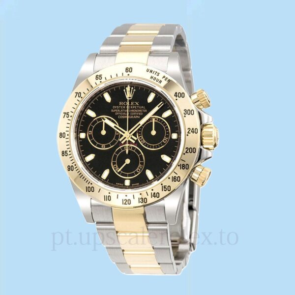 Rolex Daytona Masculino 116523BKSO Tom prata Pulseira - Image 2