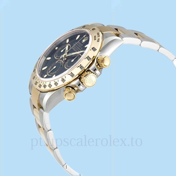 Rolex Daytona Masculino 116523BKSO Tom prata Pulseira - Image 3