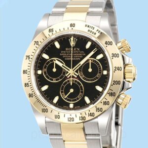 Rolex Daytona Masculino 116523BKSO Tom prata Pulseira