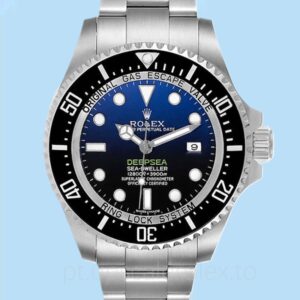Rolex Sea-Dweller 116660BLSO Masculino Tom prata Mostrador azul profundo Automático
