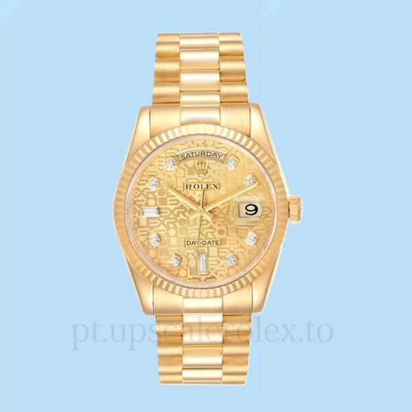Rolex Day-Date 118238CJDP Masculino Mostrador de champanhe Tom ouro amarelo Automático - Image 2