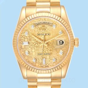 Rolex Day-Date 118238CJDP Masculino Mostrador de champanhe Tom ouro amarelo Automático