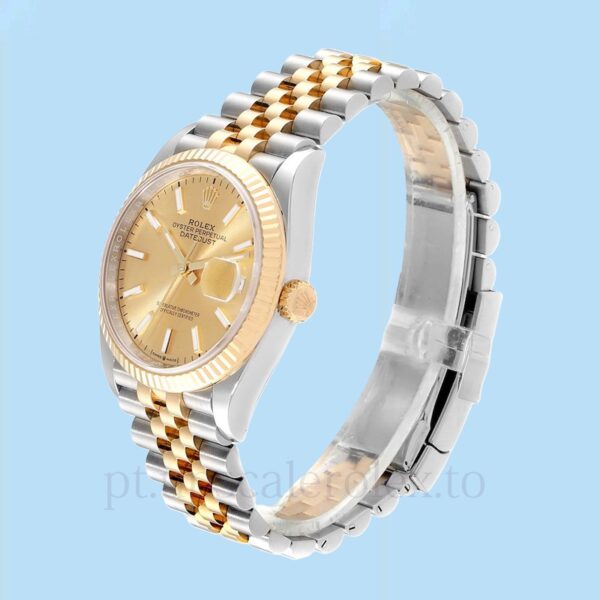 Rolex Datejust 126233CSJ Masculino Pulseira 36mm Tom prata - Image 3