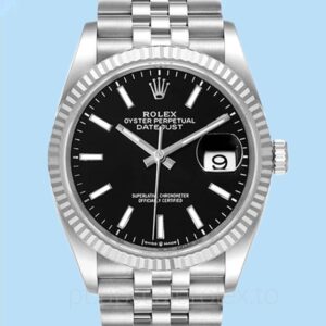 Rolex Datejust Masculino 126234BKSJ 36mm Automático Mostrador preto