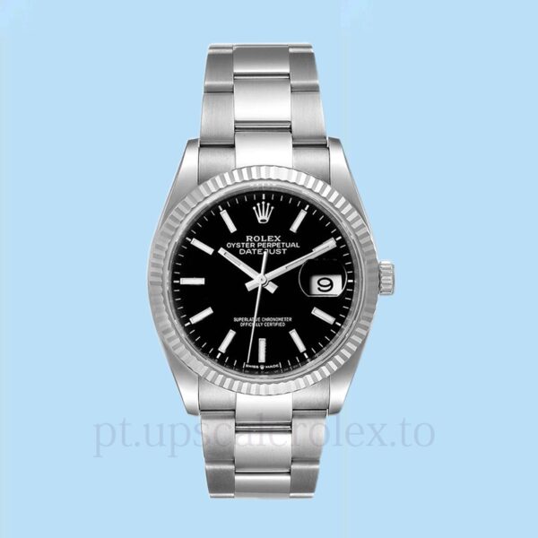 Rolex Datejust 126234BKSO Masculino Tom prata Automático - Image 2