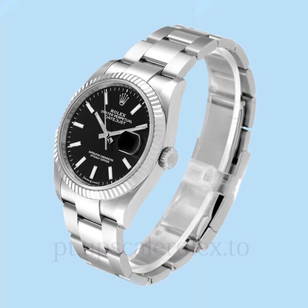 Rolex Datejust 126234BKSO Masculino Tom prata Automático - Image 3