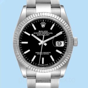 Rolex Datejust 126234BKSO Masculino Tom prata Automático