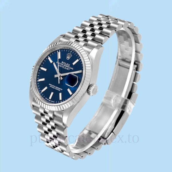 Rolex Datejust 126234BLSJ Masculino Pulseira Tom prata - Image 3