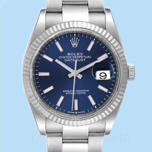 Rolex Datejust Masculino 126234BLSO Tom prata 36mm
