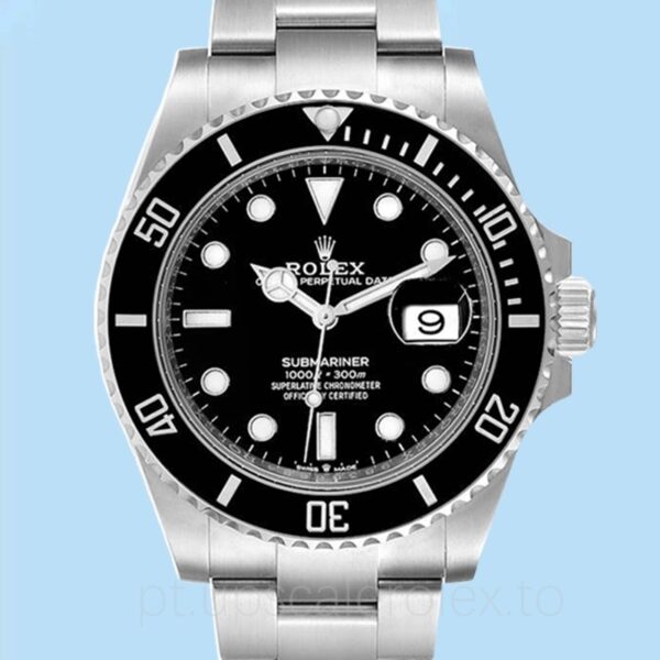 Rolex Submariner 126610LN Masculino Mostrador preto Pulseira