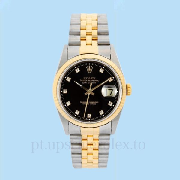 Rolex Datejust 16233BKDJ Masculino Automático Pulseira - Image 2